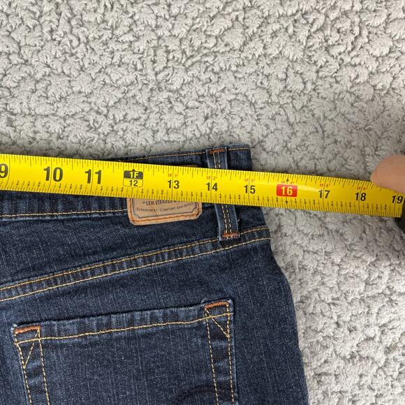 Levis Strauss Signature At Waist Bootcut Jeans Womens 12 Long Dark Wash - Picture 9 of 12